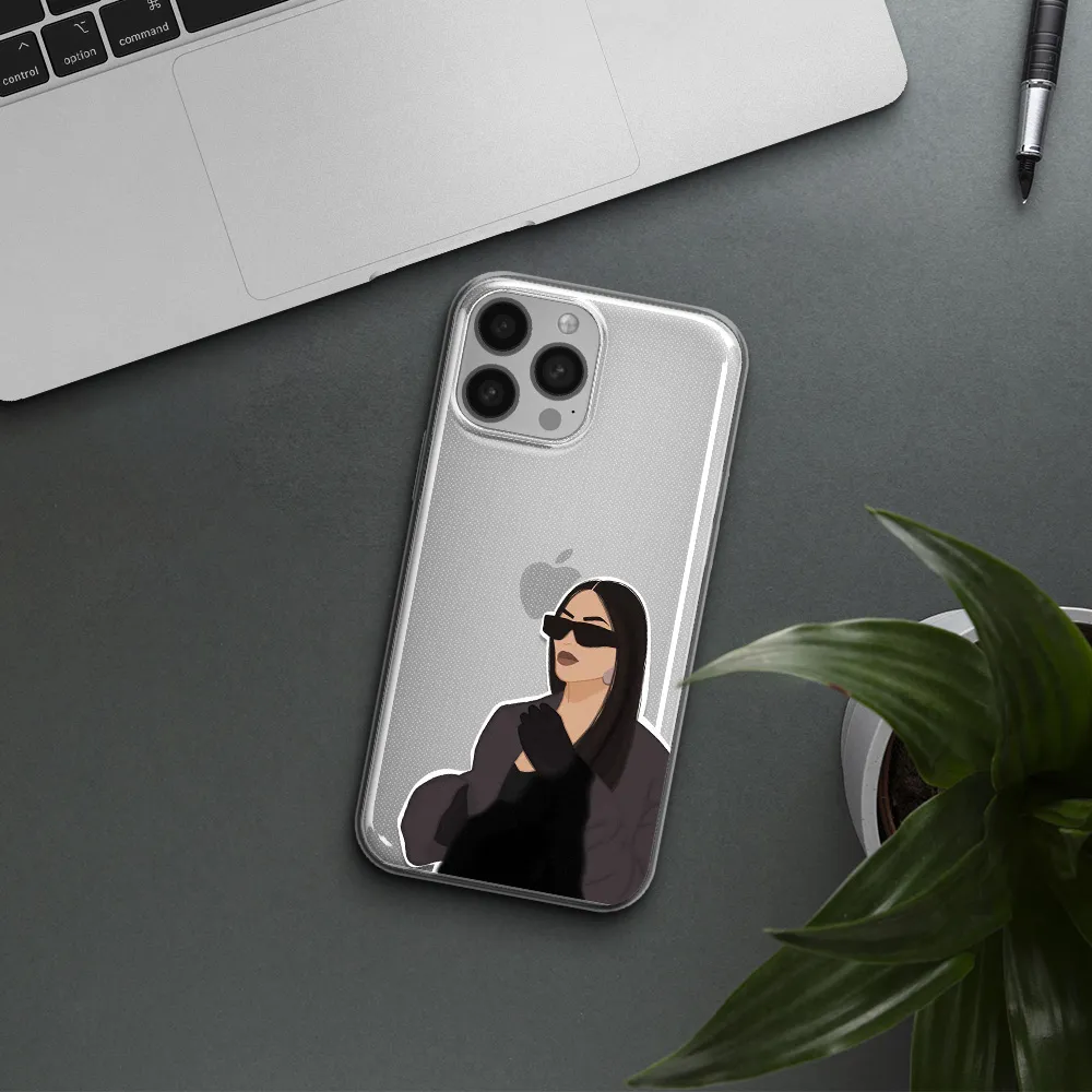 Minimalist Portrait Apple iPhone 13 Pro Clear TPU Case