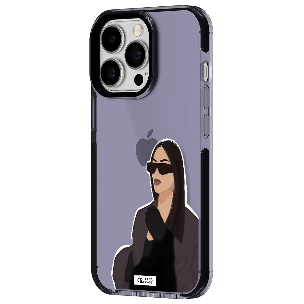 Minimalist Portrait Apple iPhone 13 Pro impact Lilac Case