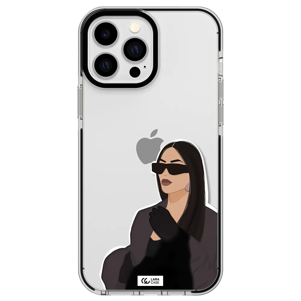 Minimalist Portrait Apple iPhone 13 Pro Max impact black border Case
