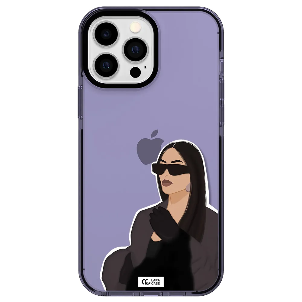 Minimalist Portrait Apple iPhone 13 Pro Max impact Lilac Case