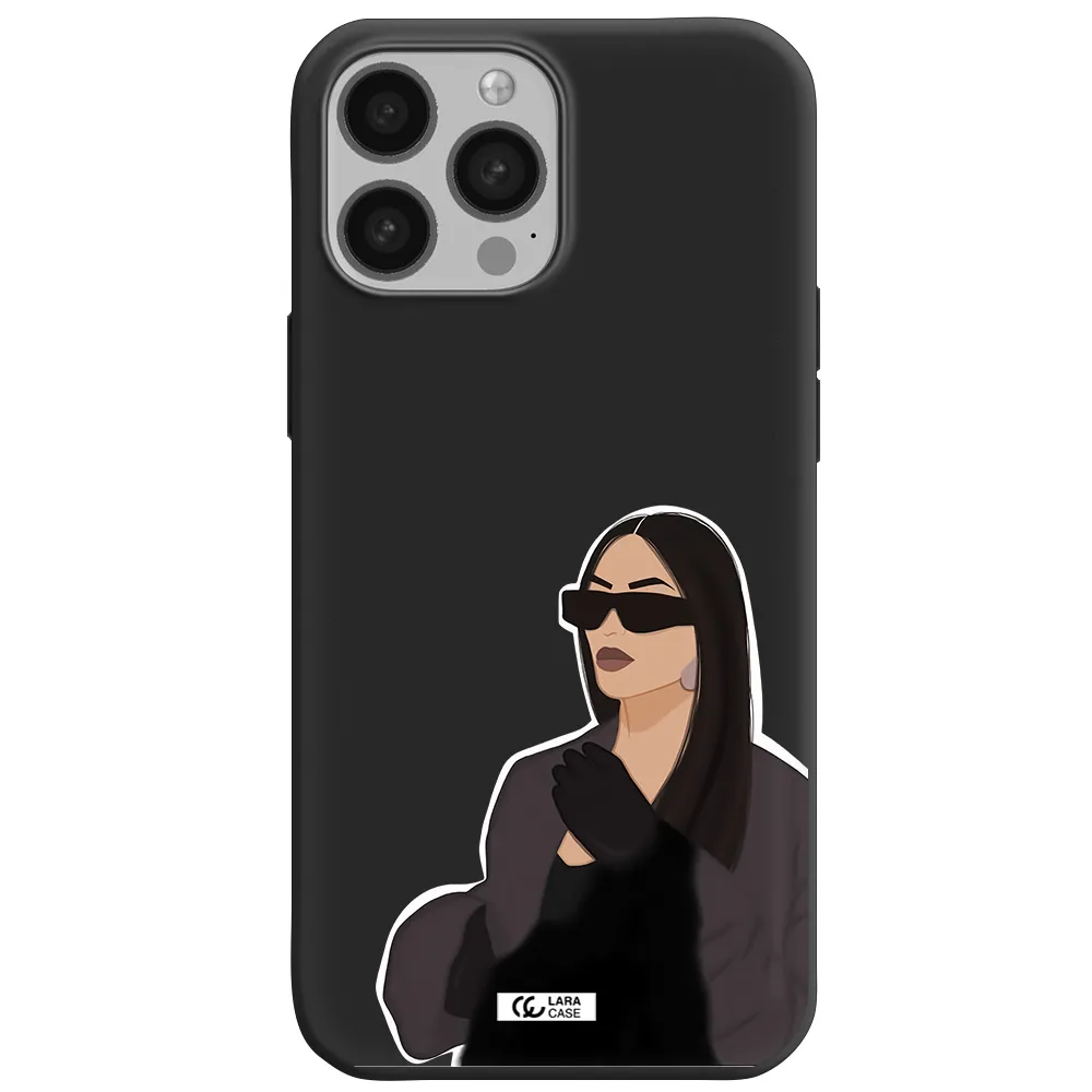 Minimalist Portrait Apple iPhone 13 Pro Silicone black Case