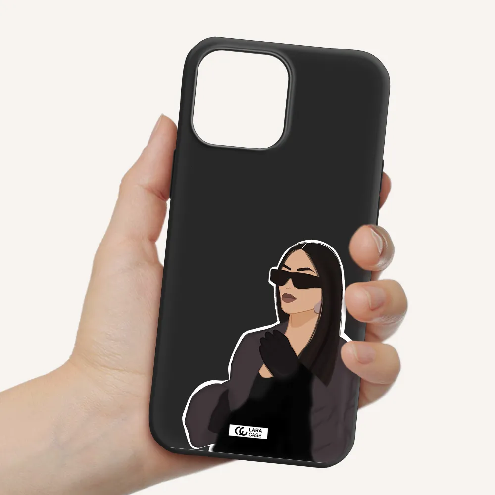 Minimalist Portrait Apple iPhone 13 Pro Silicone black Case