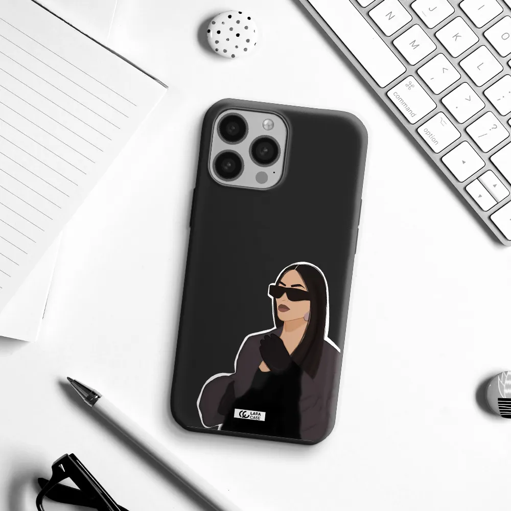 Minimalist Portrait Apple iPhone 13 Pro Silicone black Case