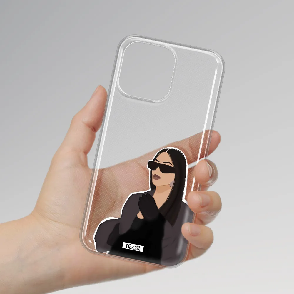 Minimalist Portrait Apple iPhone 14 pro Clear TPU Case