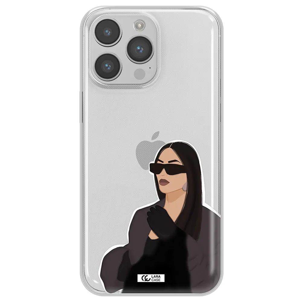Minimalist Portrait Apple iPhone 14 pro max Clear TPU Case