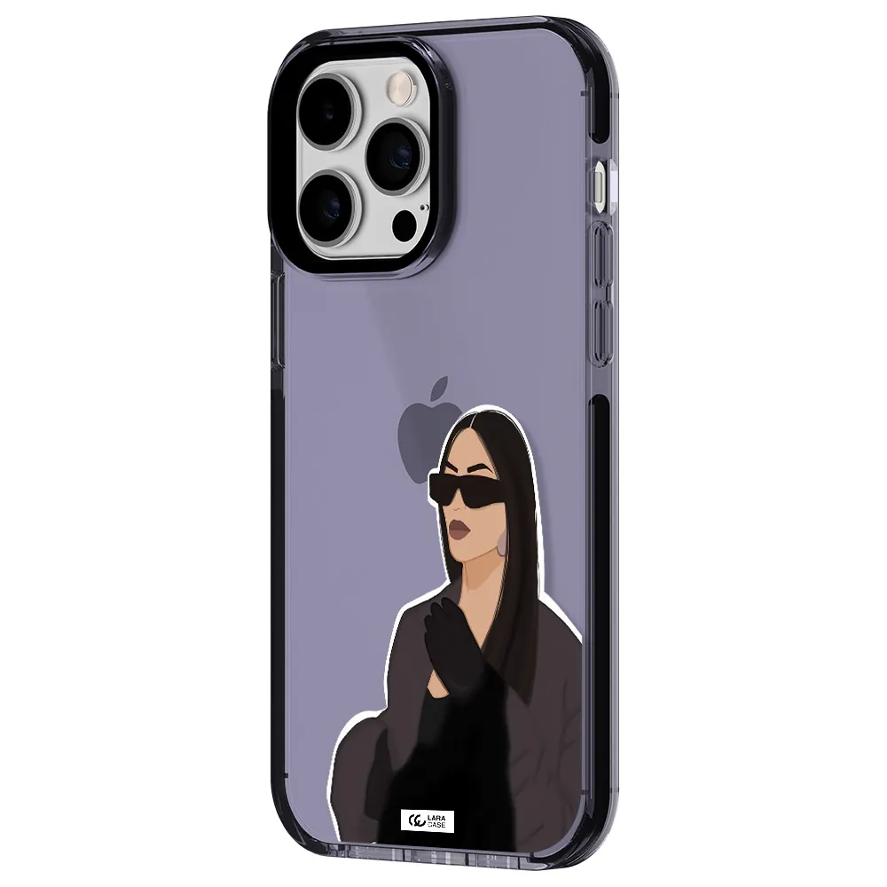 Minimalist Portrait Apple iPhone 14 pro max impact Lilac Case