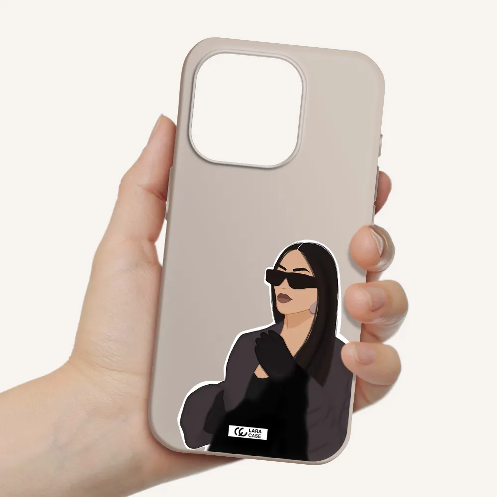 Minimalist Portrait Apple Iphone 15 Pro Silicone Stone Case
