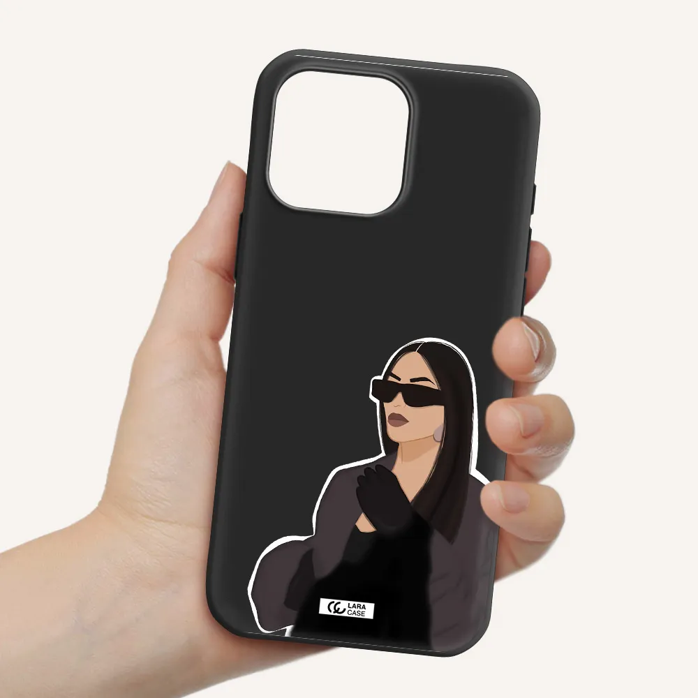Minimalist Portrait Apple Iphone 16 Pro Max Silicone Black Case
