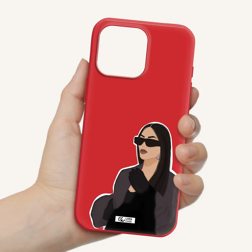 Minimalist Portrait Apple Iphone 16 Pro Max Silicone Imperial Red Case