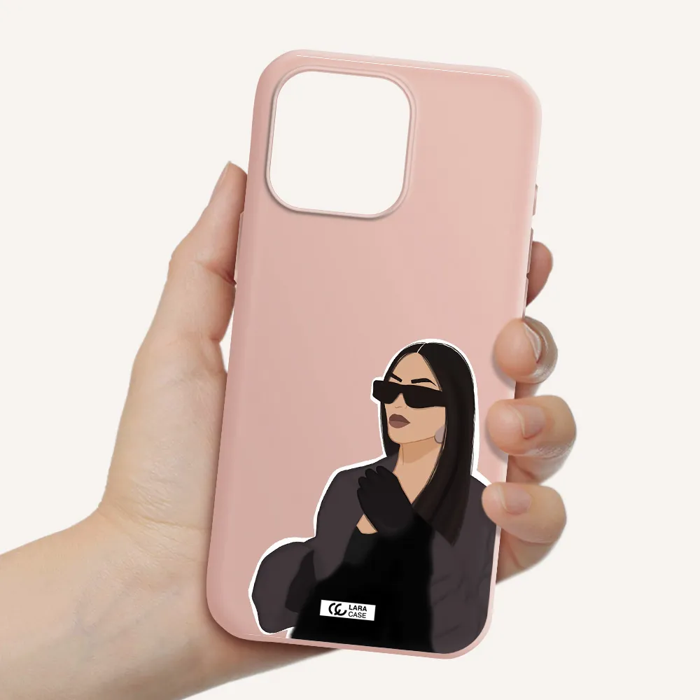 Minimalist Portrait Apple Iphone 16 Pro Max Silicone Pastel Pink Case