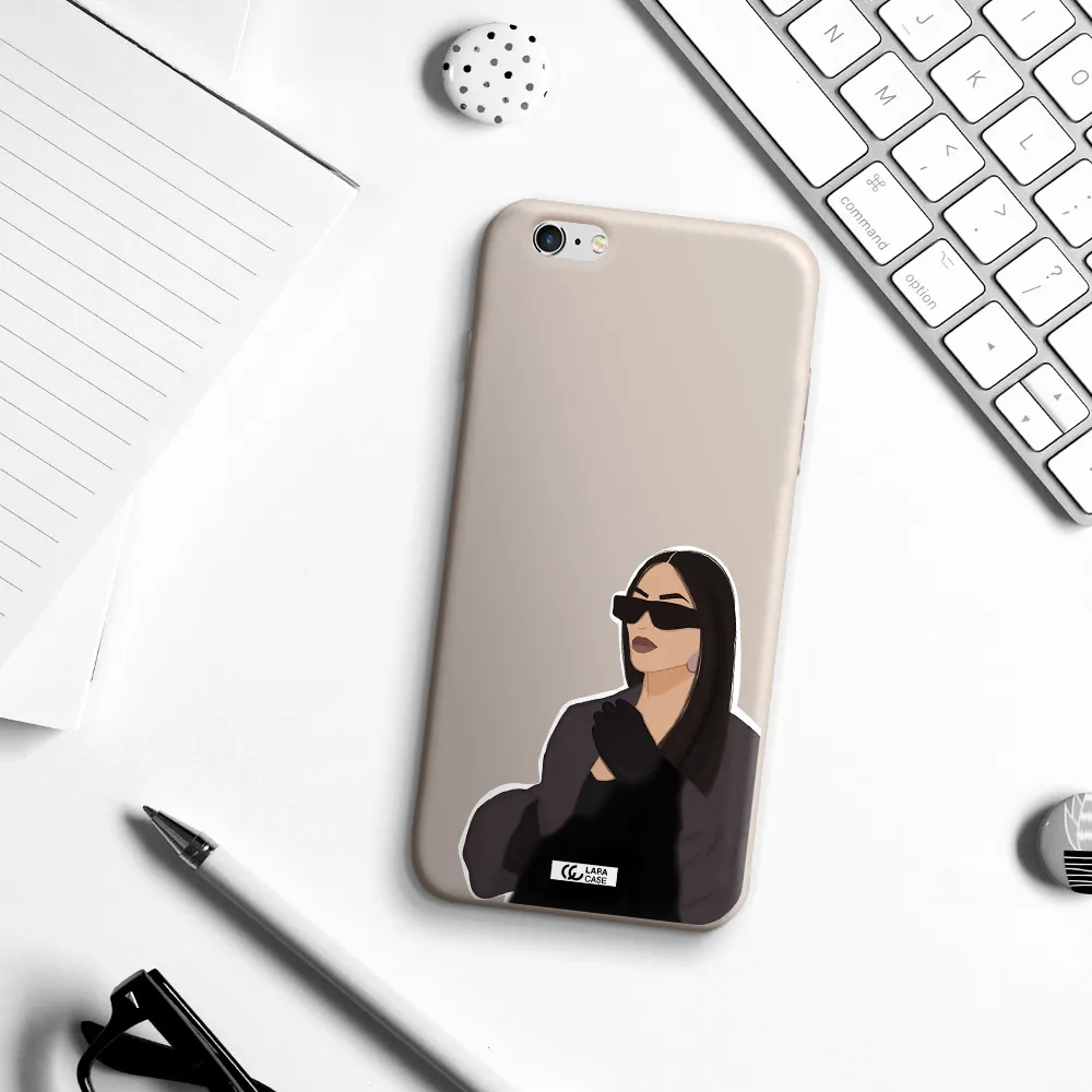 Minimalist Portrait Apple iPhone 6 plus Silicone Stone Case