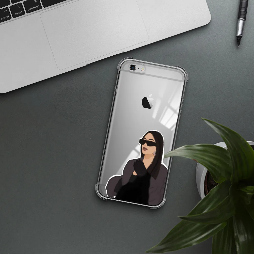 Minimalist Portrait Apple iPhone 6 s plus Clear PC Case