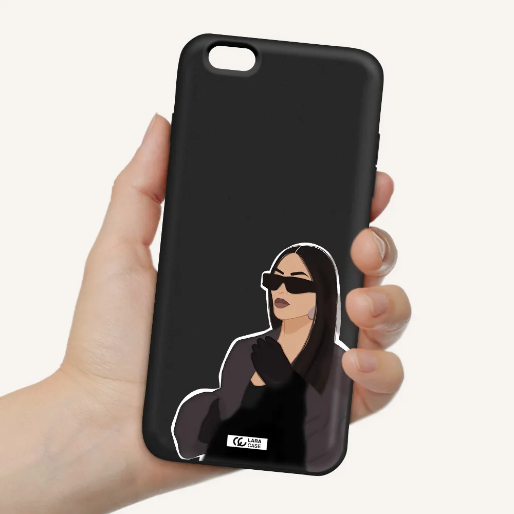 Minimalist Portrait Apple iPhone 6 s plus Silicone black Case
