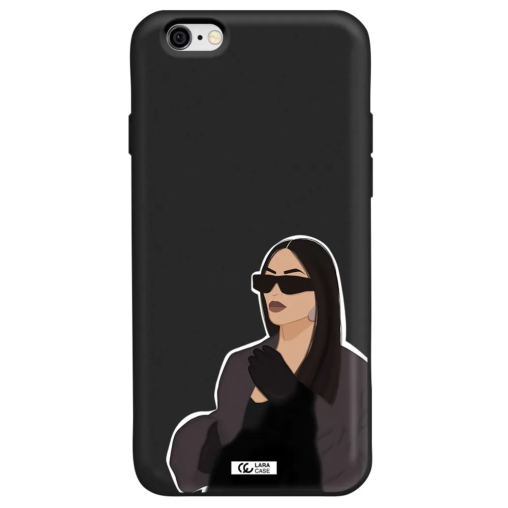 Minimalist Portrait Apple iPhone 6 Silicone black Case