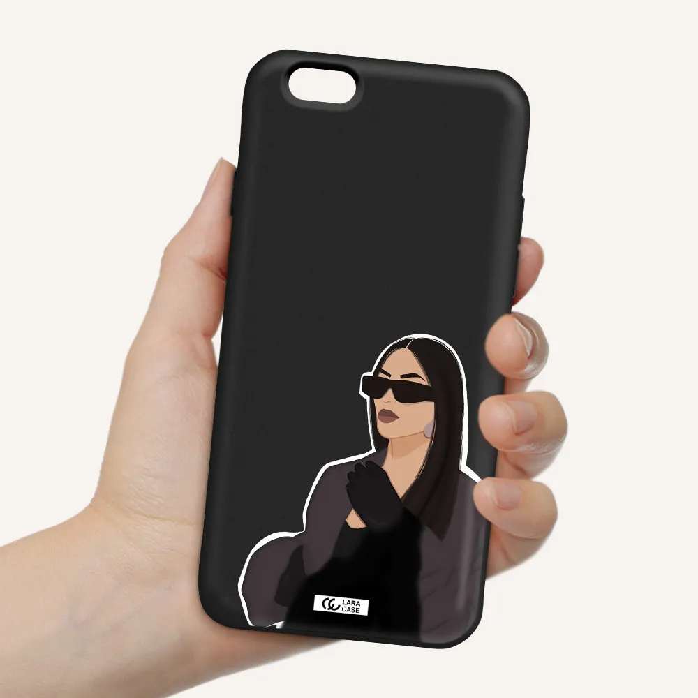 Minimalist Portrait Apple iPhone 6 Silicone black Case