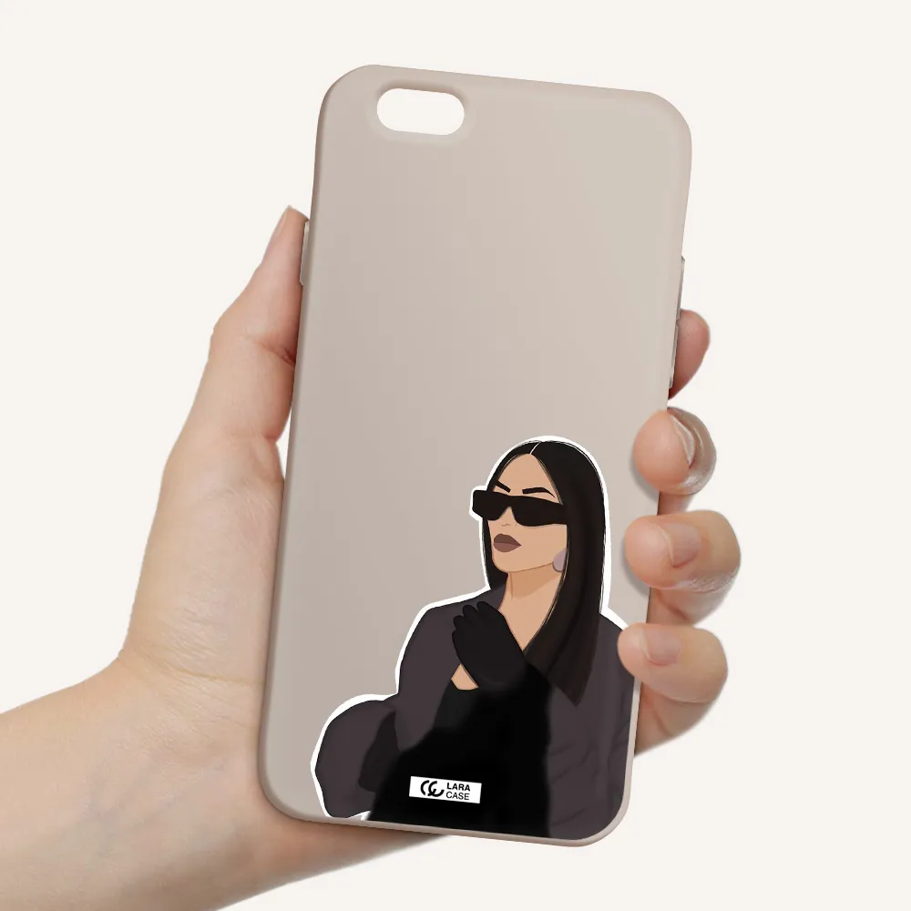 Minimalist Portrait Apple iPhone 6 Silicone Stone Case