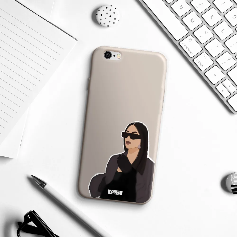 Minimalist Portrait Apple iPhone 6 Silicone Stone Case