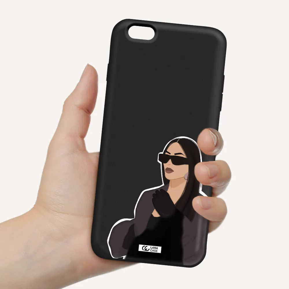 Minimalist Portrait Apple iPhone 6S Silicone black Case