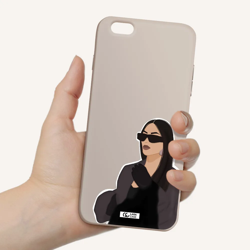 Minimalist Portrait Apple iPhone 6S Silicone Stone Case