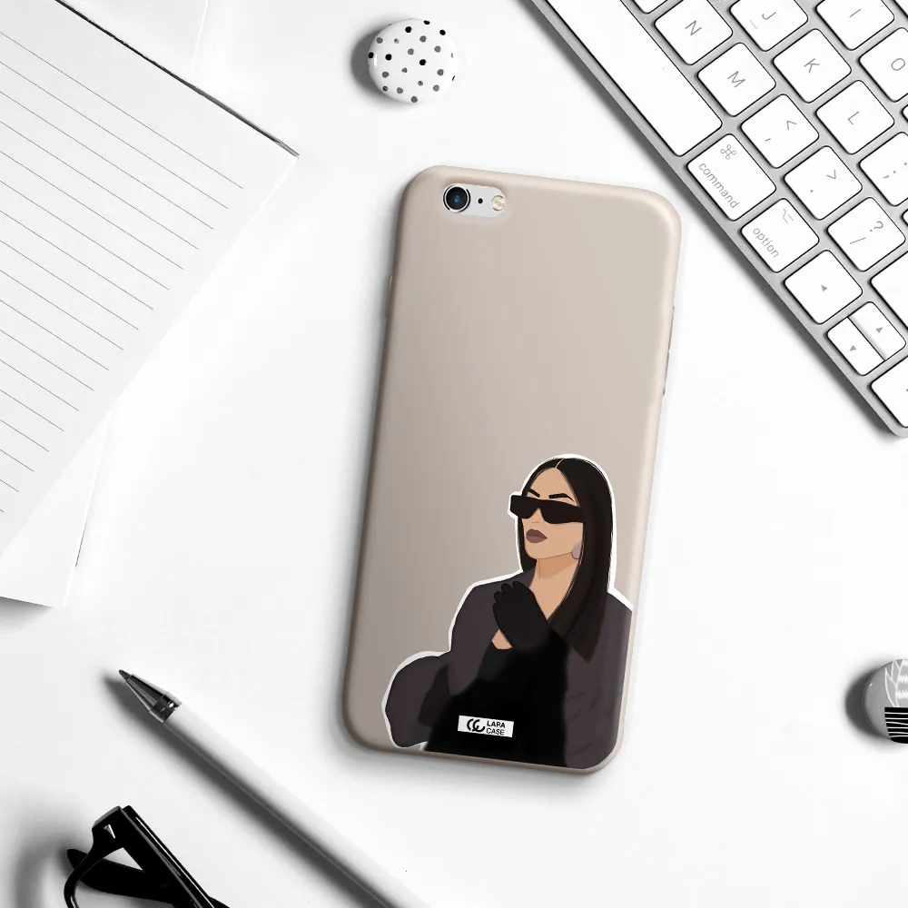 Minimalist Portrait Apple iPhone 6S Silicone Stone Case
