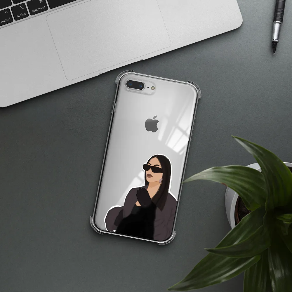Minimalist Portrait Apple iPhone 7 plus Clear PC Case