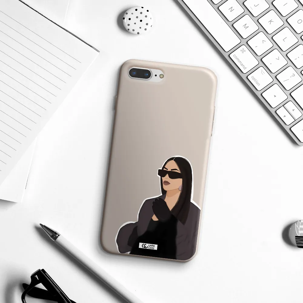 Minimalist Portrait Apple iPhone 7 plus Silicone Stone Case