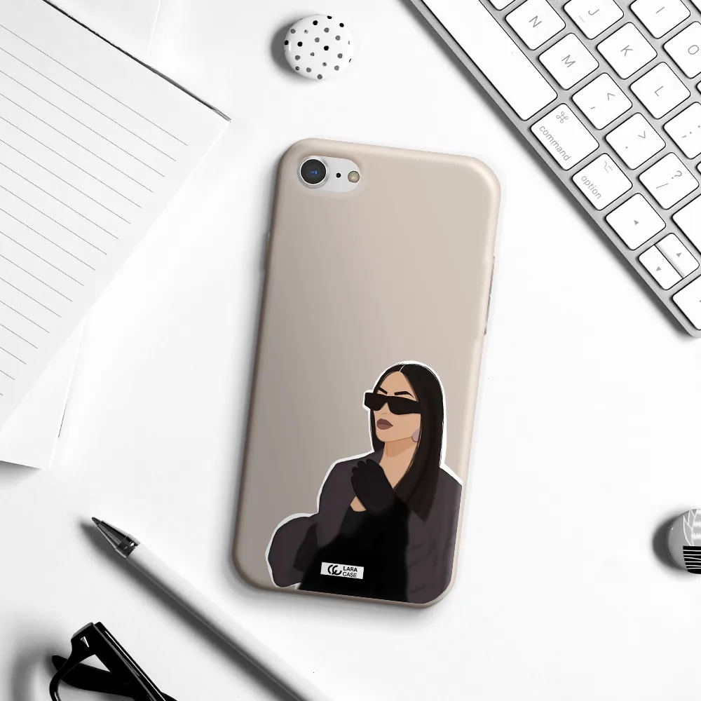 Minimalist Portrait Apple iPhone 7 Silicone Stone Case