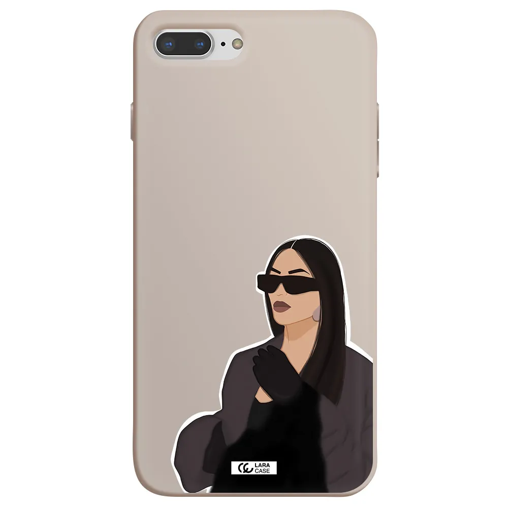 Minimalist Portrait Apple iPhone 8 plus Silicone Stone Case