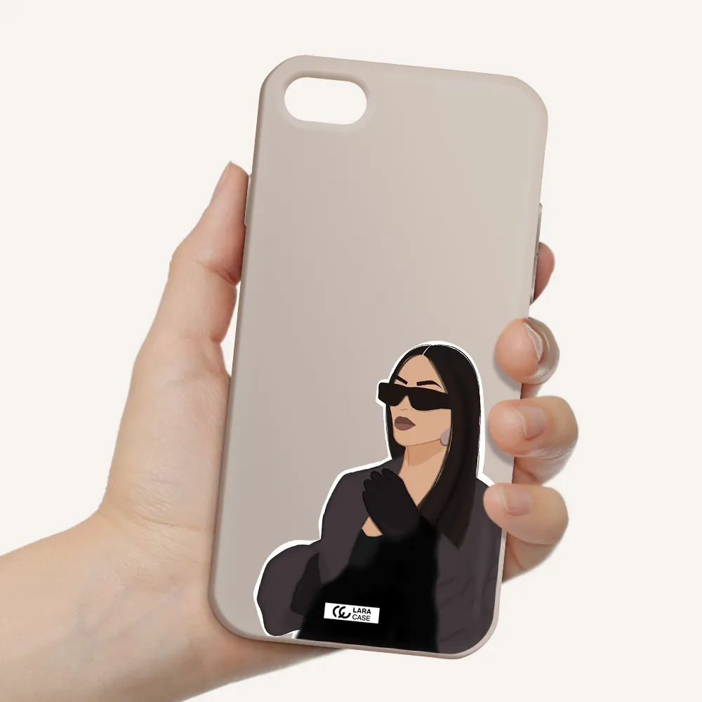 Minimalist Portrait Apple iPhone 8 Silicone Stone Case