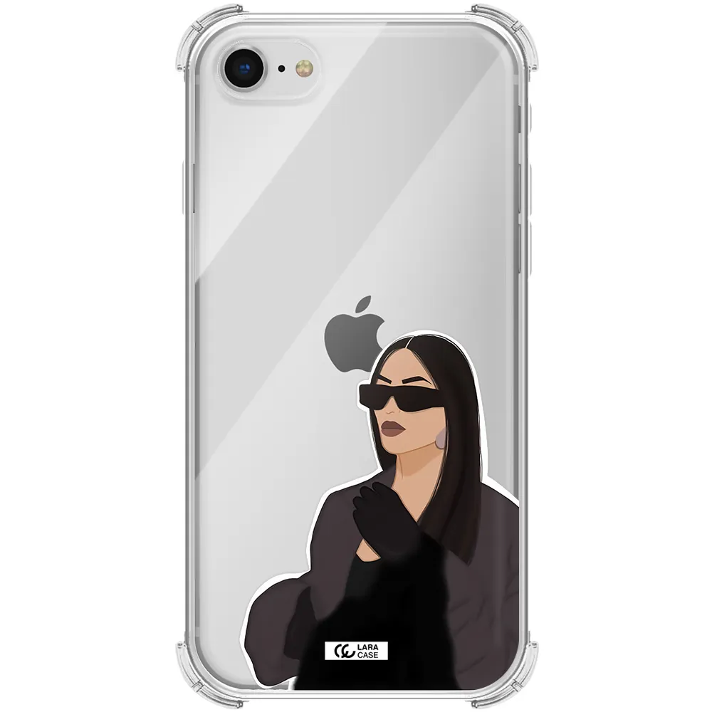 Minimalist Portrait Apple iPhone se 2020 Clear PC Case