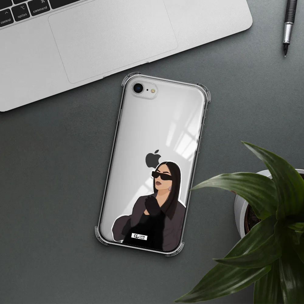 Minimalist Portrait Apple iPhone se 2020 Clear PC Case