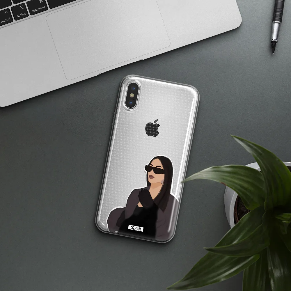 Minimalist Portrait Apple iPhone XS Clear TPU Case