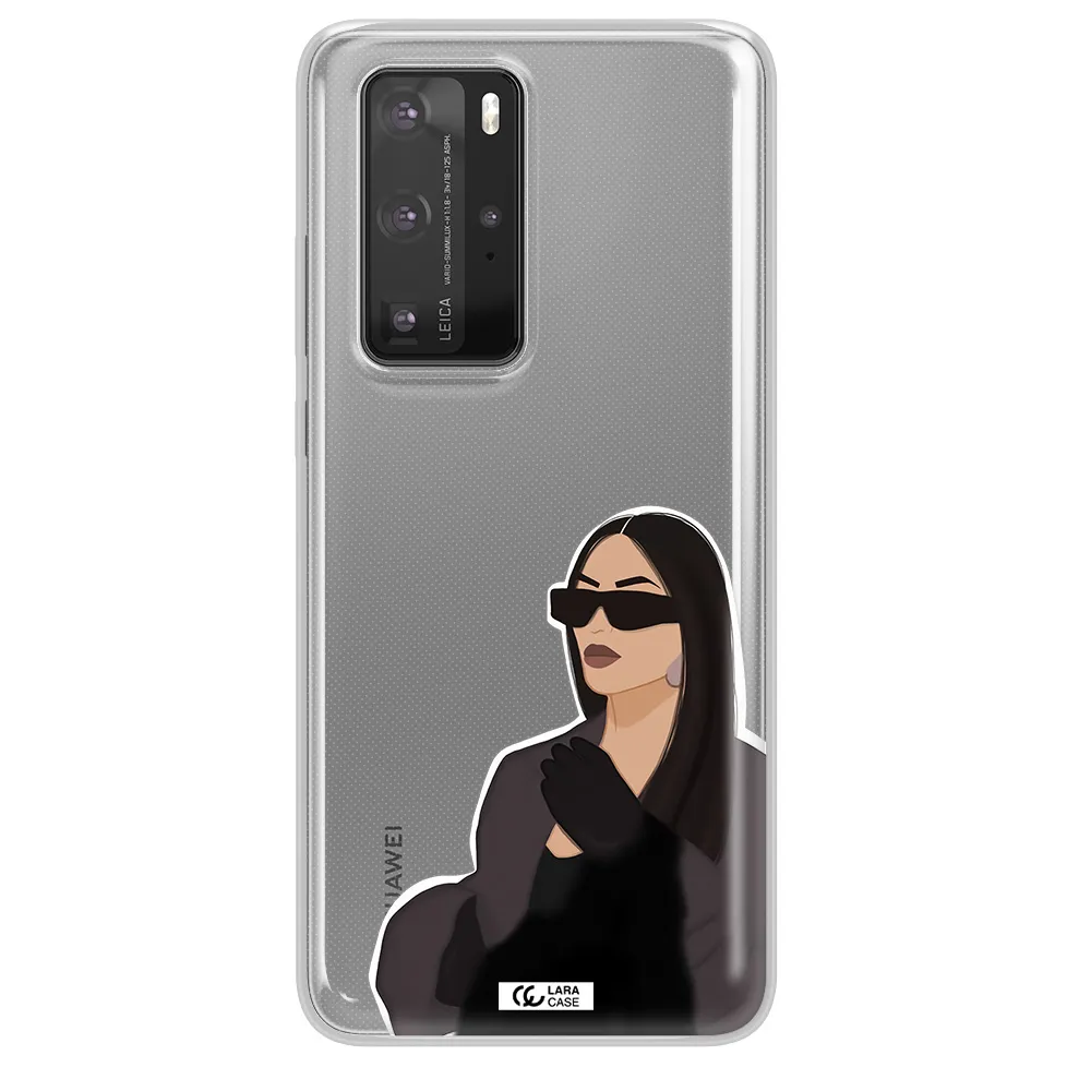 Minimalist Portrait Huawei P40 Pro Clear TPU Case