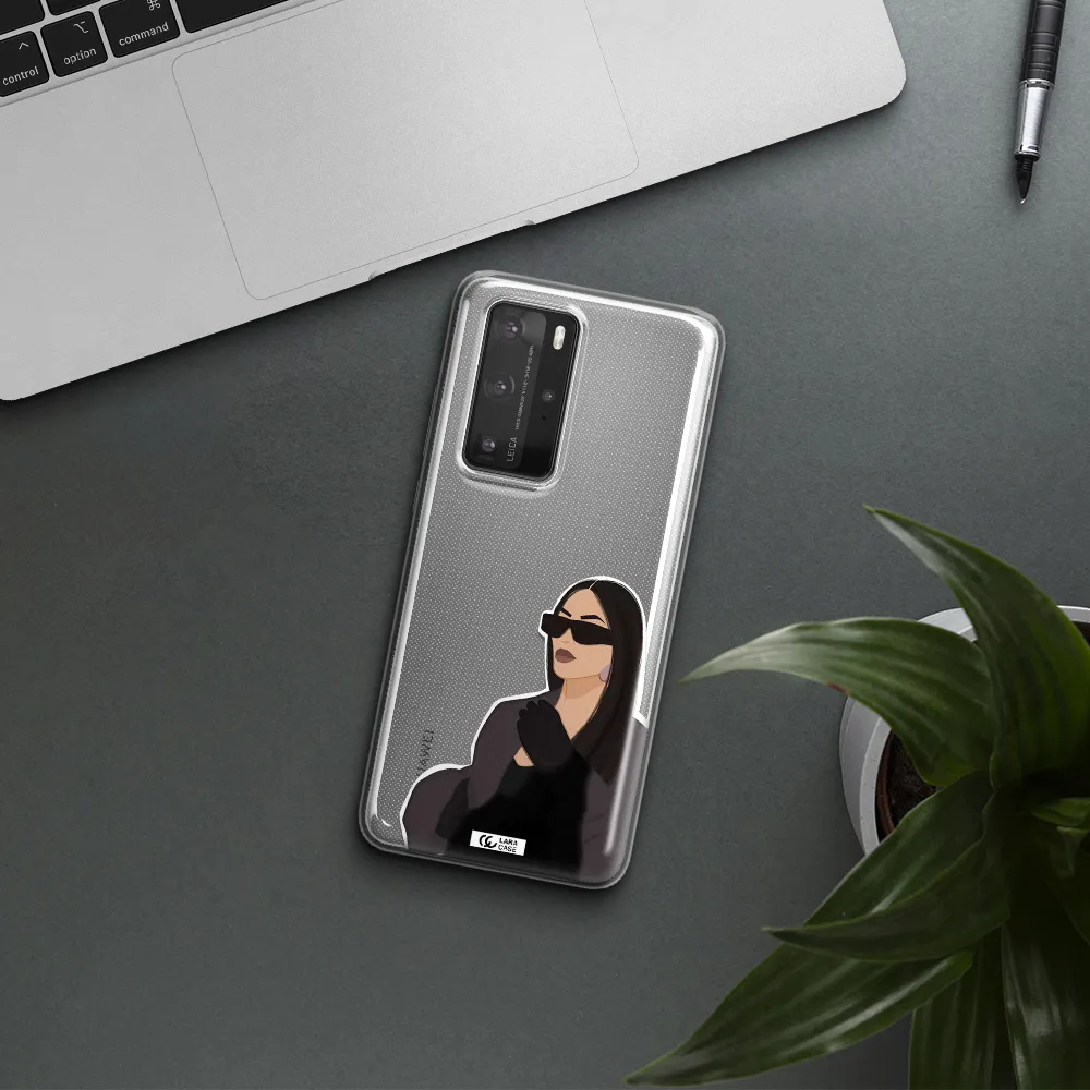 Minimalist Portrait Huawei P40 Pro Clear TPU Case