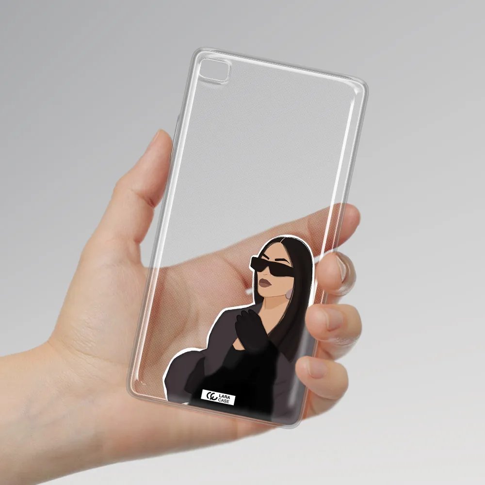 Minimalist Portrait Huawei P8 Clear TPU Case