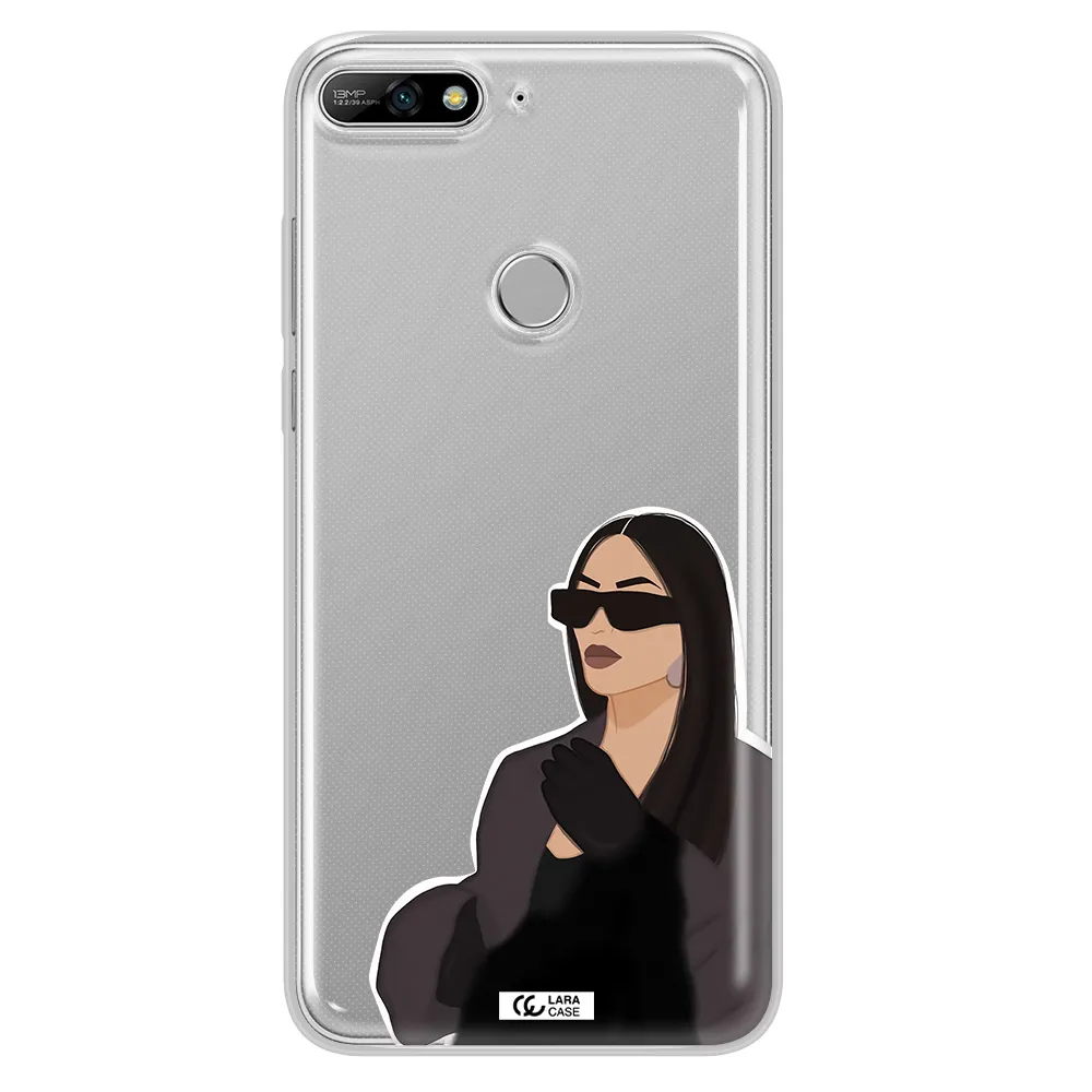 Minimalist Portrait Huawei Y7 2018 Clear TPU Case