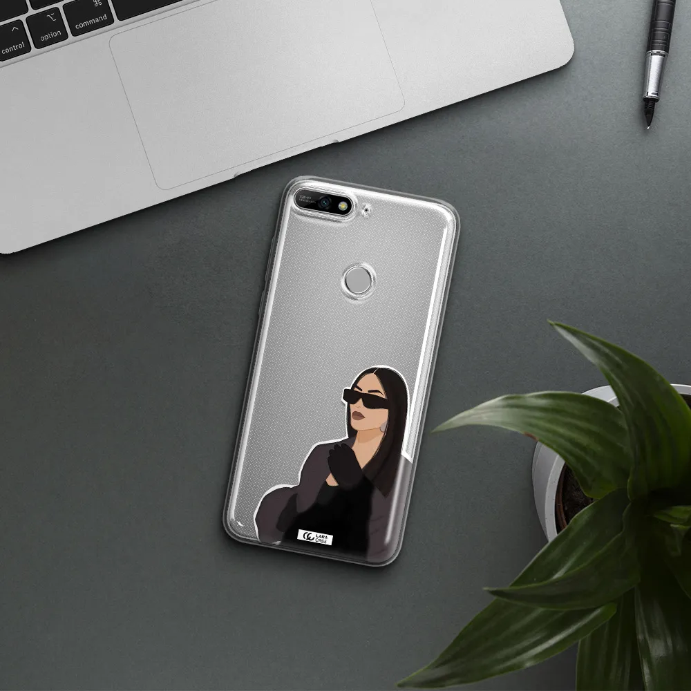 Minimalist Portrait Huawei Y7 2018 Clear TPU Case