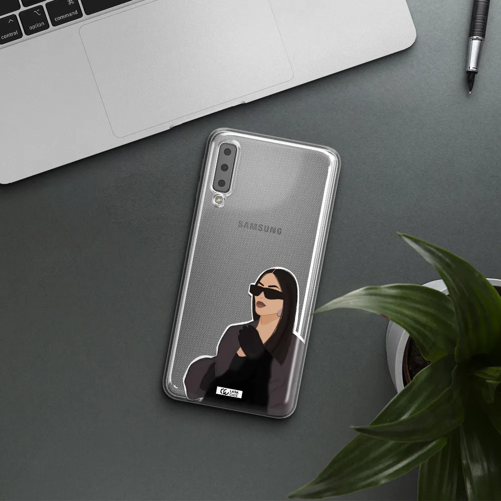 Minimalist Portrait Samsung A7 2018 Clear TPU Case