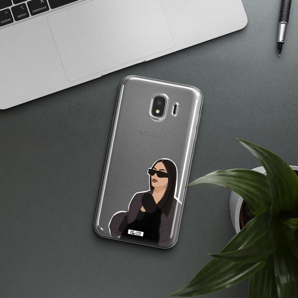 Minimalist Portrait Samsung J4 Clear TPU Case