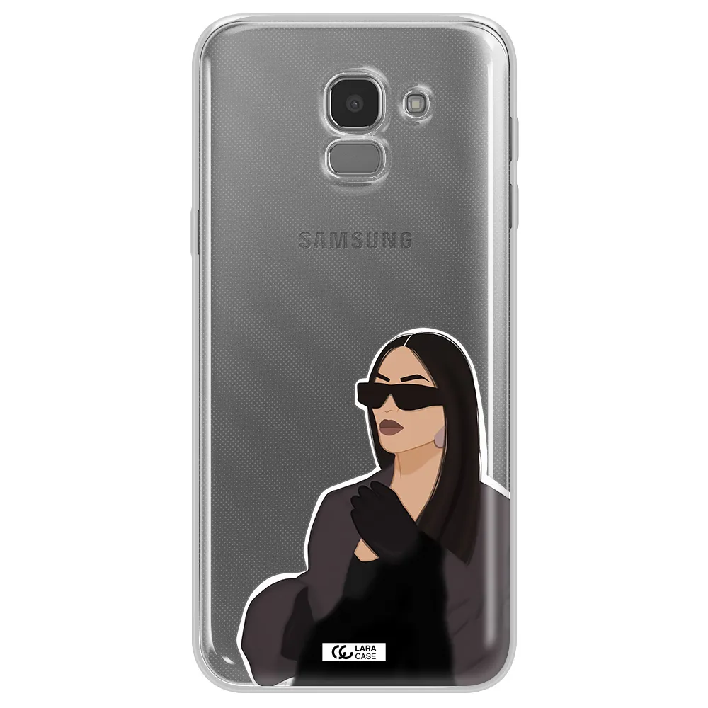 Minimalist Portrait Samsung J6 Clear TPU Case