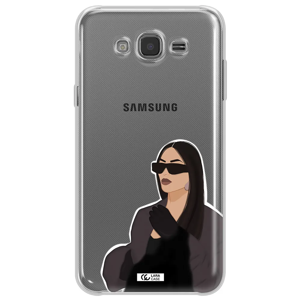 Minimalist Portrait Samsung J7 Core Clear TPU Case
