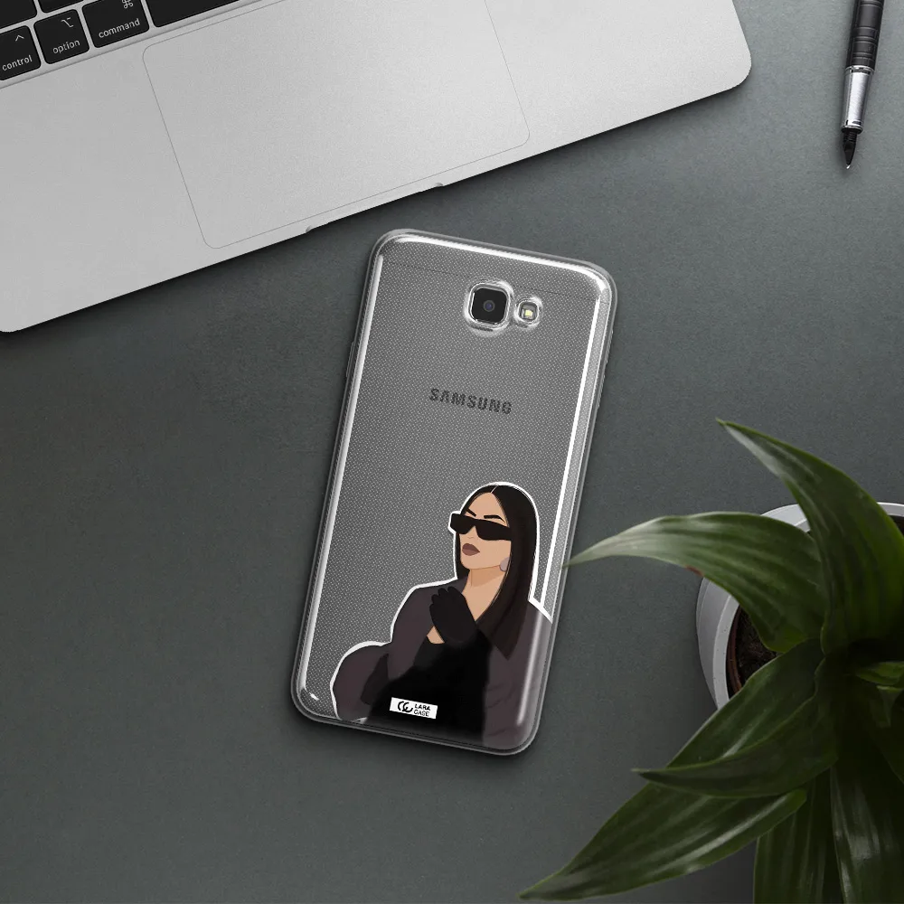 Minimalist Portrait Samsung J7 Prim Clear TPU Case