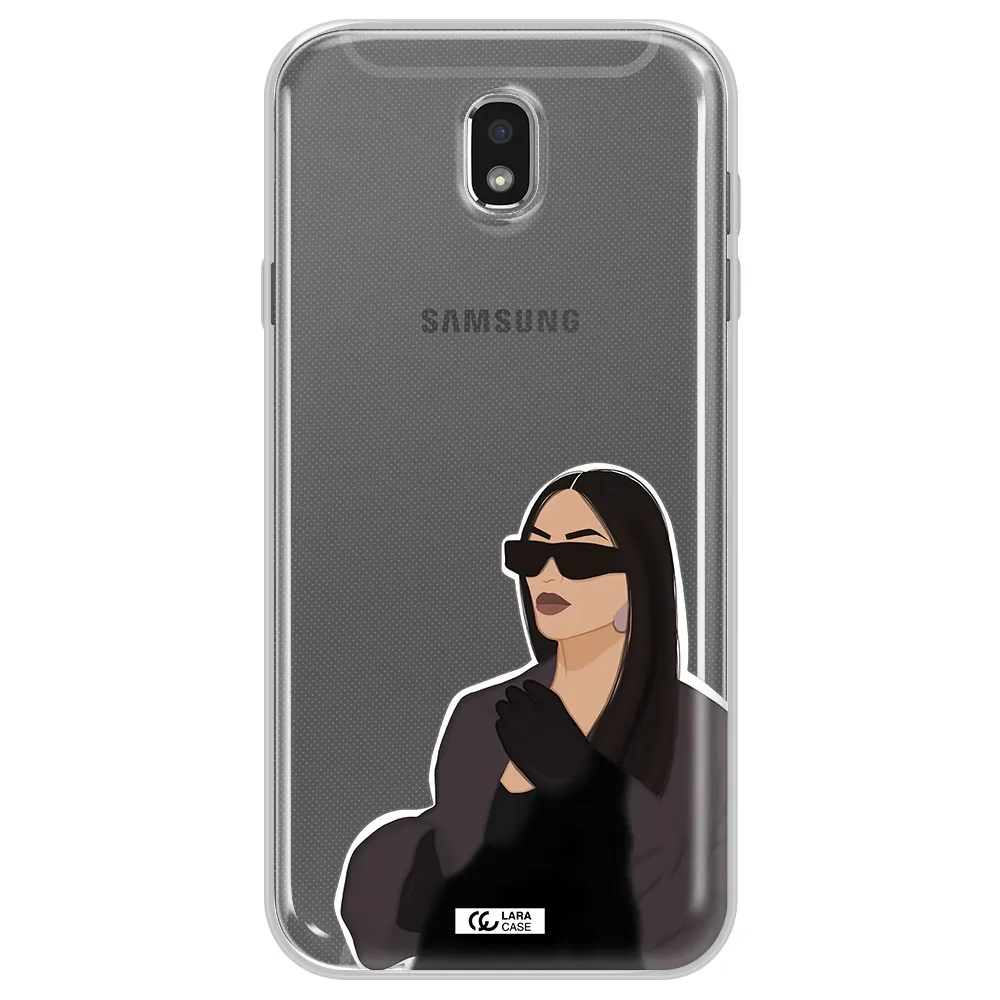 Minimalist Portrait Samsung J7 Pro Clear TPU Case