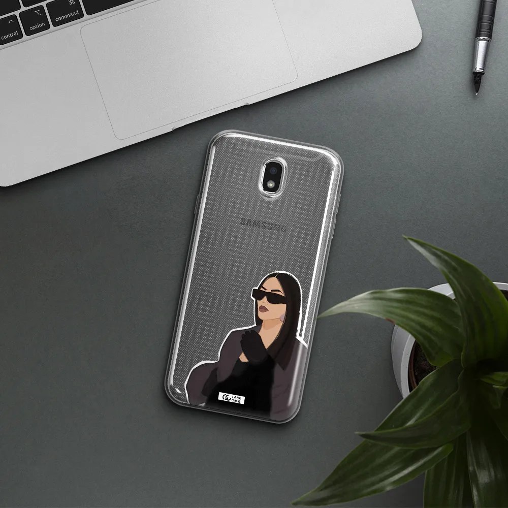 Minimalist Portrait Samsung J7 Pro Clear TPU Case