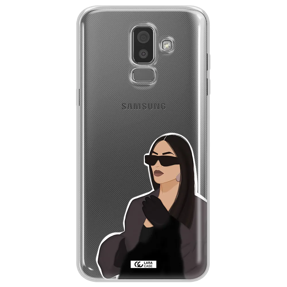 Minimalist Portrait Samsung J8 Clear TPU Case