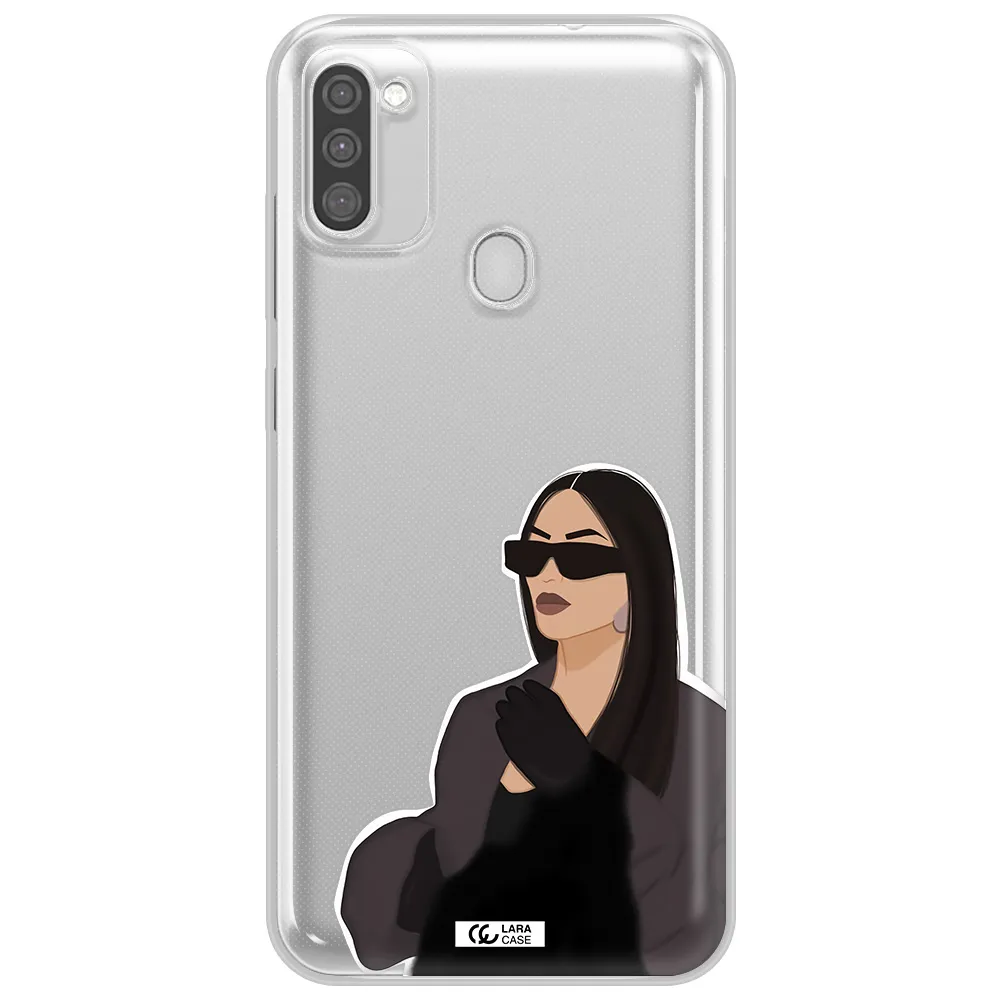 Minimalist Portrait Samsung M11 Clear TPU Case