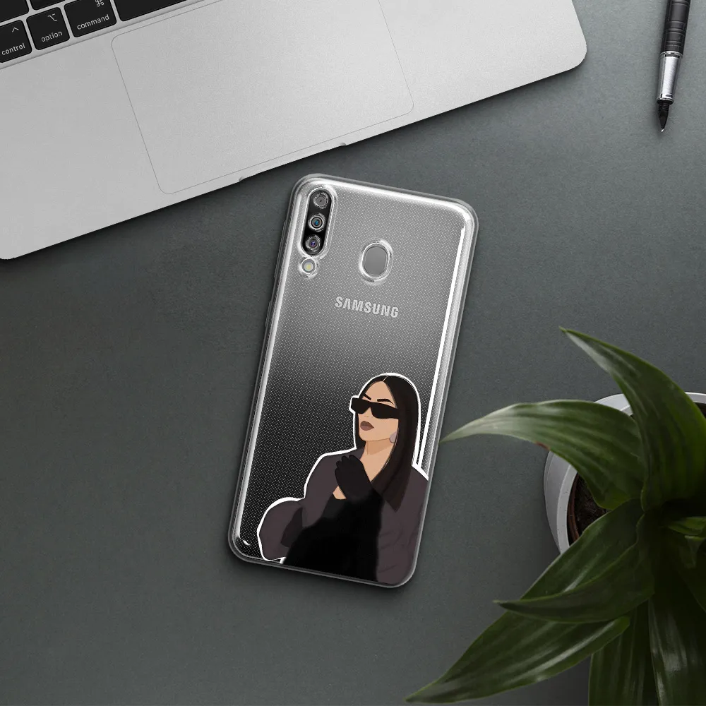 Minimalist Portrait Samsung M30 Clear TPU Case