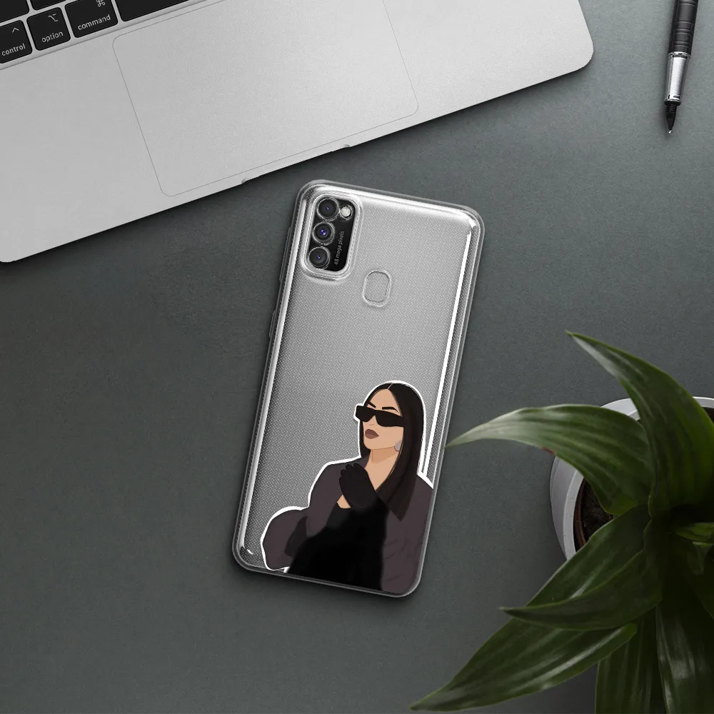 Minimalist Portrait Samsung M30S Clear TPU Case