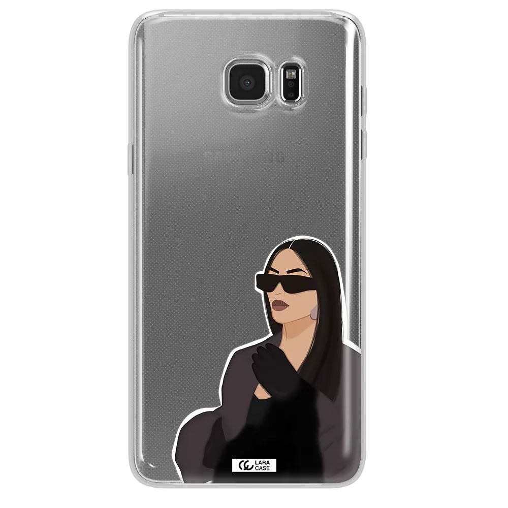 Minimalist Portrait Samsung Note 5 Clear TPU Case