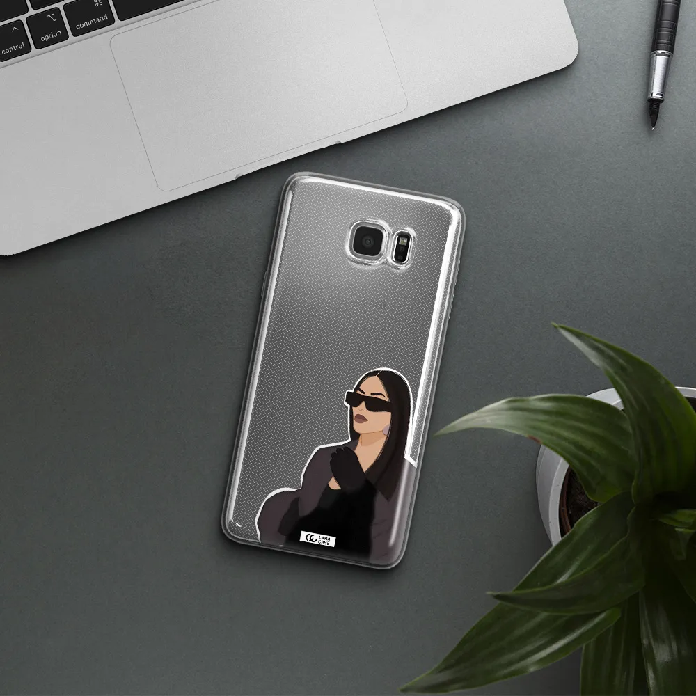 Minimalist Portrait Samsung Note 5 Clear TPU Case
